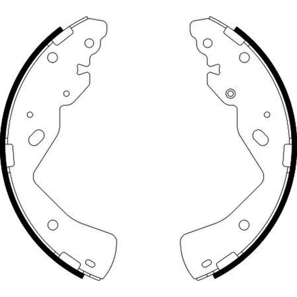 Brake Shoe Set Ø 270 mm 57 mm HELLA suitable for e.g. FORD RANGER