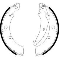 Brake Shoe Set Ø 229 mm 42 mm HELLA suitable for...