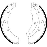 Brake Shoe Set Ø 229 mm 42 mm HELLA suitable for...