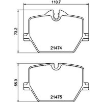 Bremsbelagsatz Scheiben mit Verschleißwarnanzeige...