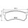 Brake pad set discs without wear warning 15.7 mm HELLA for AMC and others