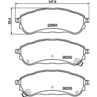 Bremsbelagsatz Scheiben mit Verschleißwarnung 17 mm...
