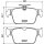Brake pad set discs without wear warning 16 mm HELLA for e.g. VW GOLF