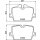 Brake pad set discs with wear warning indicator 17 mm HELLA for BMW 3 Series and others