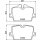 Brake pad set discs with wear warning indicator 17 mm HELLA for BMW 3 Series and others