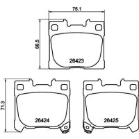 Bremsbelagsatz Scheiben mit Verschleißwarnung 14,6...
