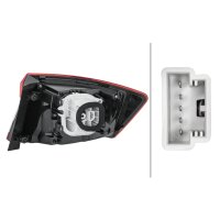 Left combination rearlight 12V W16W with hybrid...