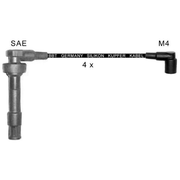 Zündleitungssatz Kupferzündleitung Kabel Ø 7 mm BBT für u.a. BMW 3
