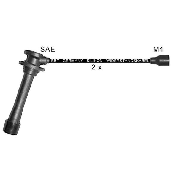 Ignition Cable Set connection version M4 cable Ø 7 mm BBT for KIA CLARUS