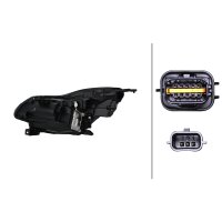 Headlight right 12 V LED HELLA Lighting Expertise suitable for RENAULT CAPTUR