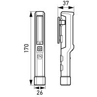 Handleuchte LED mit Klammer HELLA 2XM 357 300-101