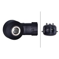 Knock sensor 12 V flat plug 2-pin 20 Nm HELLA for e.g. ALFA ROMEO Mito