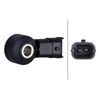 Knock sensor 12 V flat plug 2-pin 20 Nm HELLA for FIAT 124 Spider and others