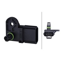 Boost Pressure Sensor 5 V 4-pin HELLA suitable for e.g. FORD C-MAX