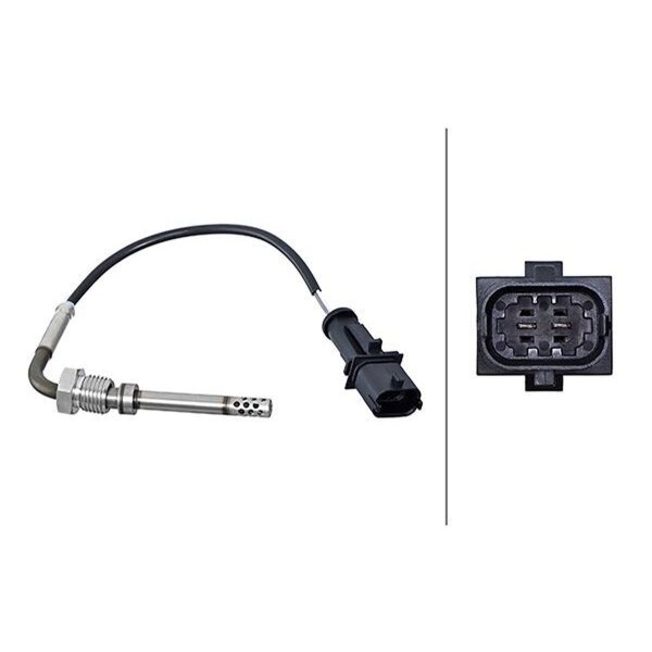 Sensor Abgastemp. 2-polig 160 mm Kabel HELLA für u.a. ALFA ROMEO GIULIETTA