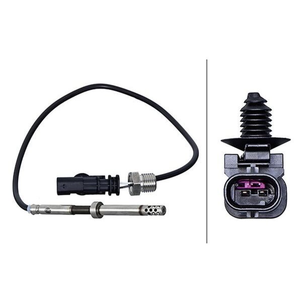 Sensor Exhaust Gas Temperature 2-pin 370 mm cable HELLA for e.g. VOLVO XC60