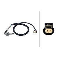 Sensor Exhaust Gas Temperature 2-pin 450 mm cable HELLA...