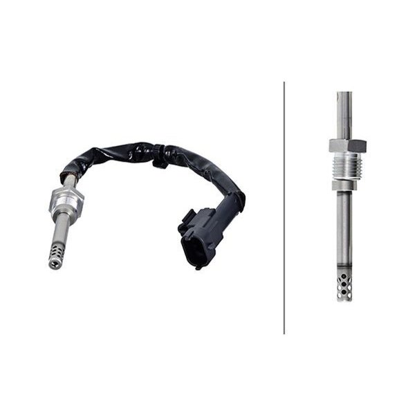 Sensor Exhaust Gas Temperature screwed 2-pin 150 mm cable HELLA for OPEL ANTARA
