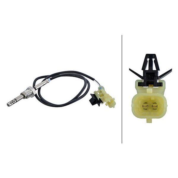 Sensor Exhaust Gas Temperature 2-pin 670 mm cable HELLA for e.g. OPEL SIGNUM