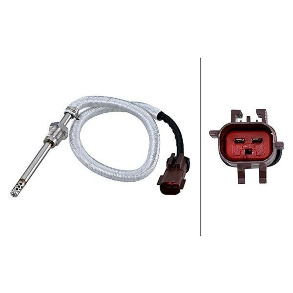 Sensor Abgastemperatur 2-polig 430 mm Kabel HELLA für u.a. JEEP GRAND