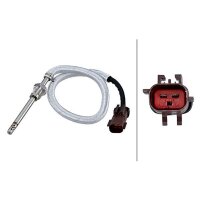 Sensor Exhaust Gas Temperature 2-pin 430 mm cable HELLA...
