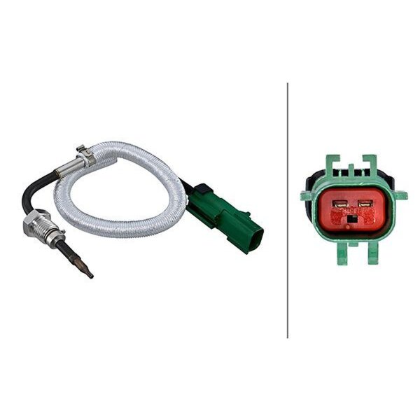 Sensor Exhaust Gas Temperature 2-pin 300 mm cable HELLA for e.g. JEEP GRAND