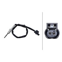 Sensor Abgastemperatur geschraubt 2-polig 370 mm Kabel...