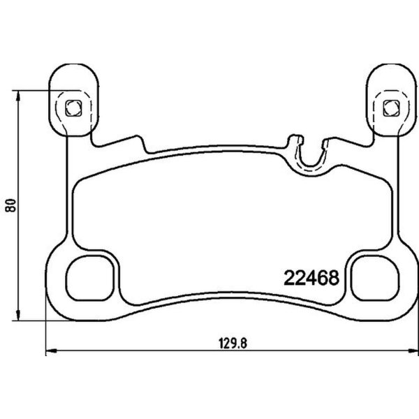 Brake pad set with wear warning 16.8 mm HELLA for PORSCHE CAYENNE and others
