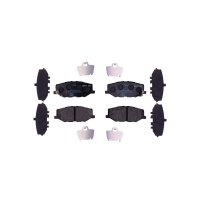 Brake pad set discs with wear warning 15.8 mm HELLA for...