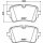 Brake pad set discs with wear warning indicator 16.9 mm HELLA for e.g. AUDI A6