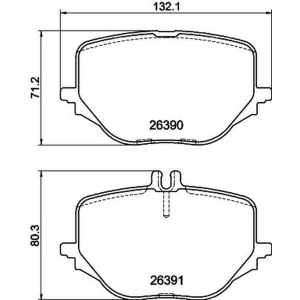 Bremsbelagsatz Scheiben mit Verschleißwarnung 16,9 mm HELLA für u.a. MB S-KLASSE