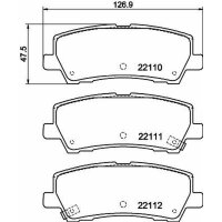 Brake pad set discs with wear warning 17.3 mm HELLA for...