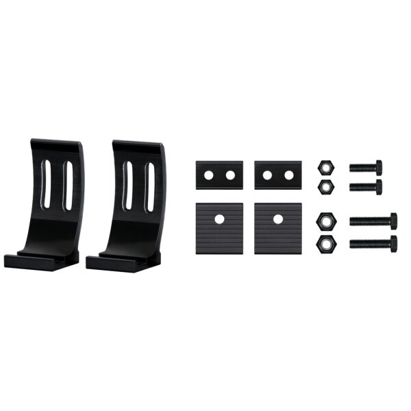 Worklight Bracket Set stainless steel black HELLA suitable for DAF