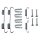 Accessory Set Parking Brake Shoes METZGER suitable for e.g. KIA SPORTAGE