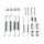 Brake shoe accessory kit METZGER for AUDI 80 B3