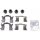 Accessory set disc brake pad METZGER for RENAULT GRAND SCÉNIC