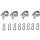 Accessory kit, disc brake pad METZGER for ALFA ROMEO 33