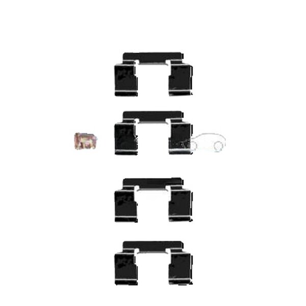 Accessory Kit Disc Brake Pads METZGER suitable for e.g. NISSAN PRIMERA