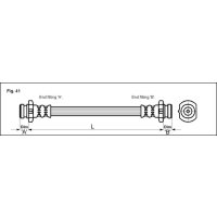 Brake hose 102mm METZGER for BMW 5 (E39)
