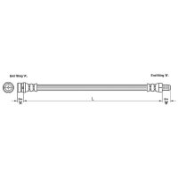 Brake hose 417mm METZGER for FORD FOCUS II