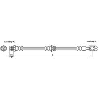 Brake hose 605mm METZGER for VW PASSAT B6