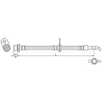 Brake hose 581mm METZGER for TOYOTA AVENSIS sedan