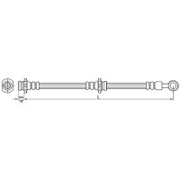 Brake hose 603mm METZGER for NISSAN ALMERA TINO