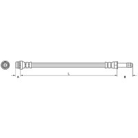 Brake hose 161mm METZGER for FORD MONDEO IV