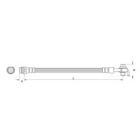 Bremsschlauch hinten rechts 329mm METZGER für VOLVO...