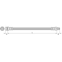 Brake hose 255mm METZGER for FORD TRANSIT box