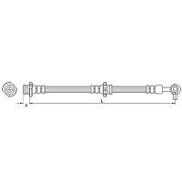 Bremsschlauch 625mm METZGER für NISSAN QASHQAI /