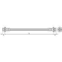 Brake hose 190mm METZGER for NISSAN QASHQAI /