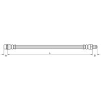 Brake hose 417mm METZGER for DACIA DUSTER (HM_)