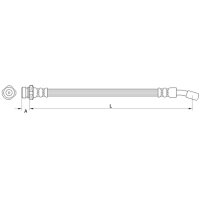 Brake hose 198mm METZGER for i30 (FD)